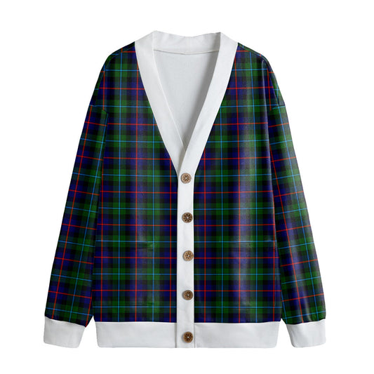 Campbell of Cawdor Modern Tartan Plaid Knitted Fleece Cardigan