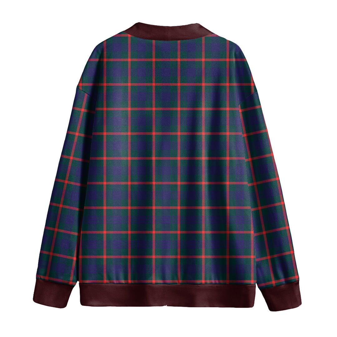 Agnew Modern Tartan Plaid Knitted Fleece Cardigan