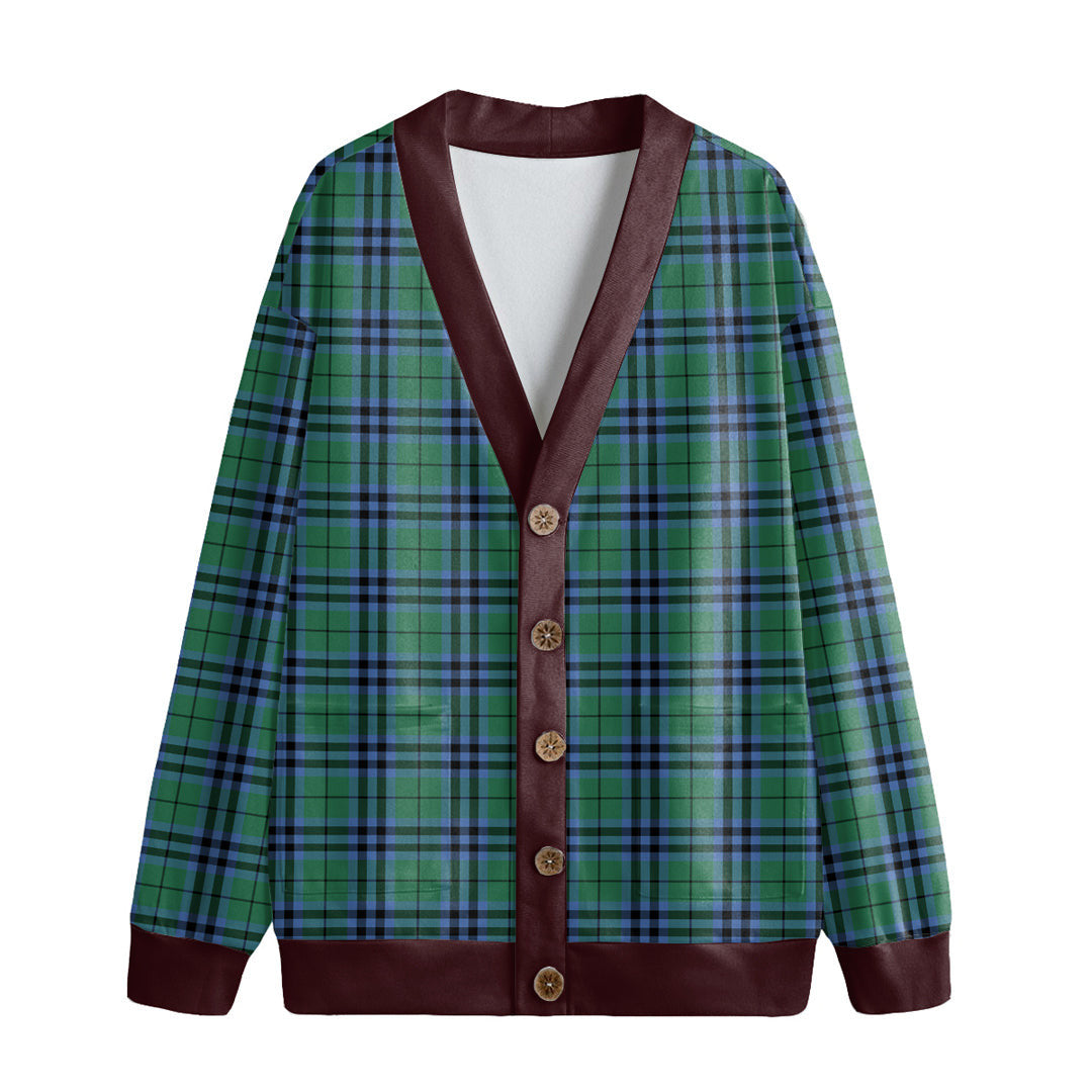 Keith Ancient Tartan Plaid Knitted Fleece Cardigan