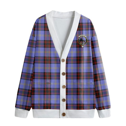 Rutherford Tartan Crest Knitted Fleece Cardigan