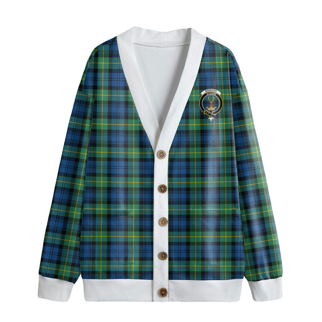 Gordon Ancient Tartan Crest Knitted Fleece Cardigan