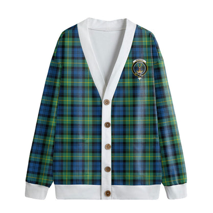 Gordon Ancient Tartan Crest Knitted Fleece Cardigan