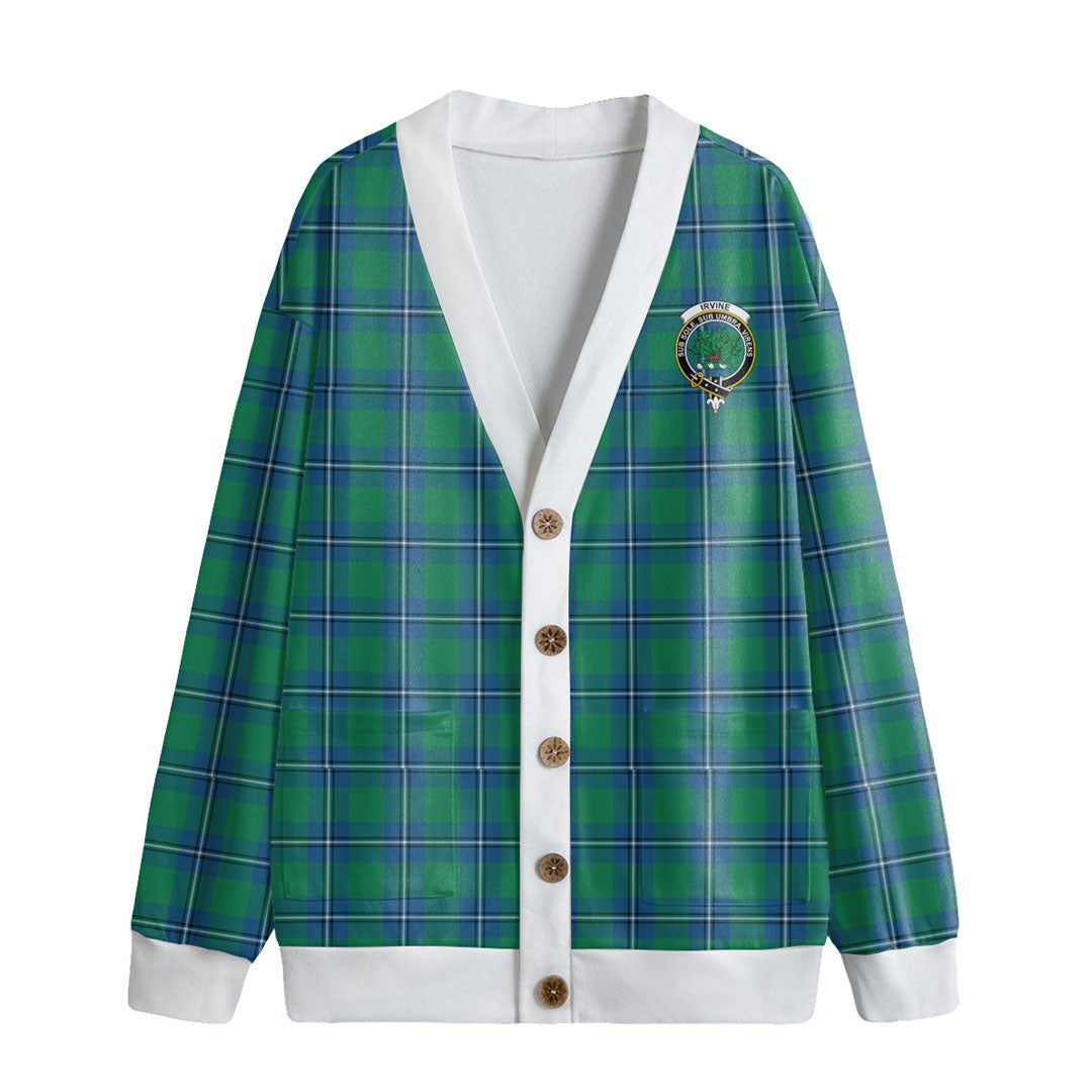 Irvine Ancient Tartan Crest Knitted Fleece Cardigan