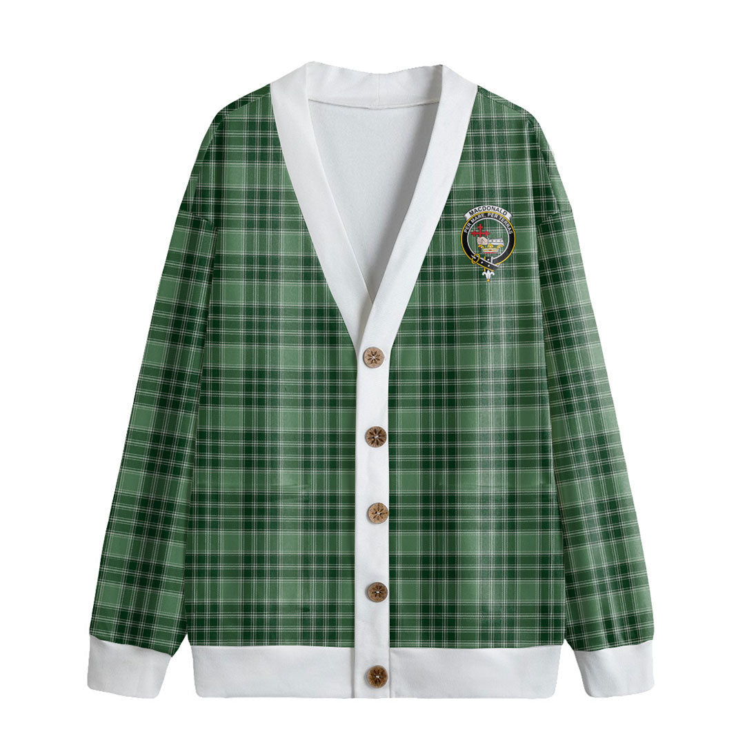 MacDonald Lord of the Isles Hunting Tartan Crest Knitted Fleece Cardigan