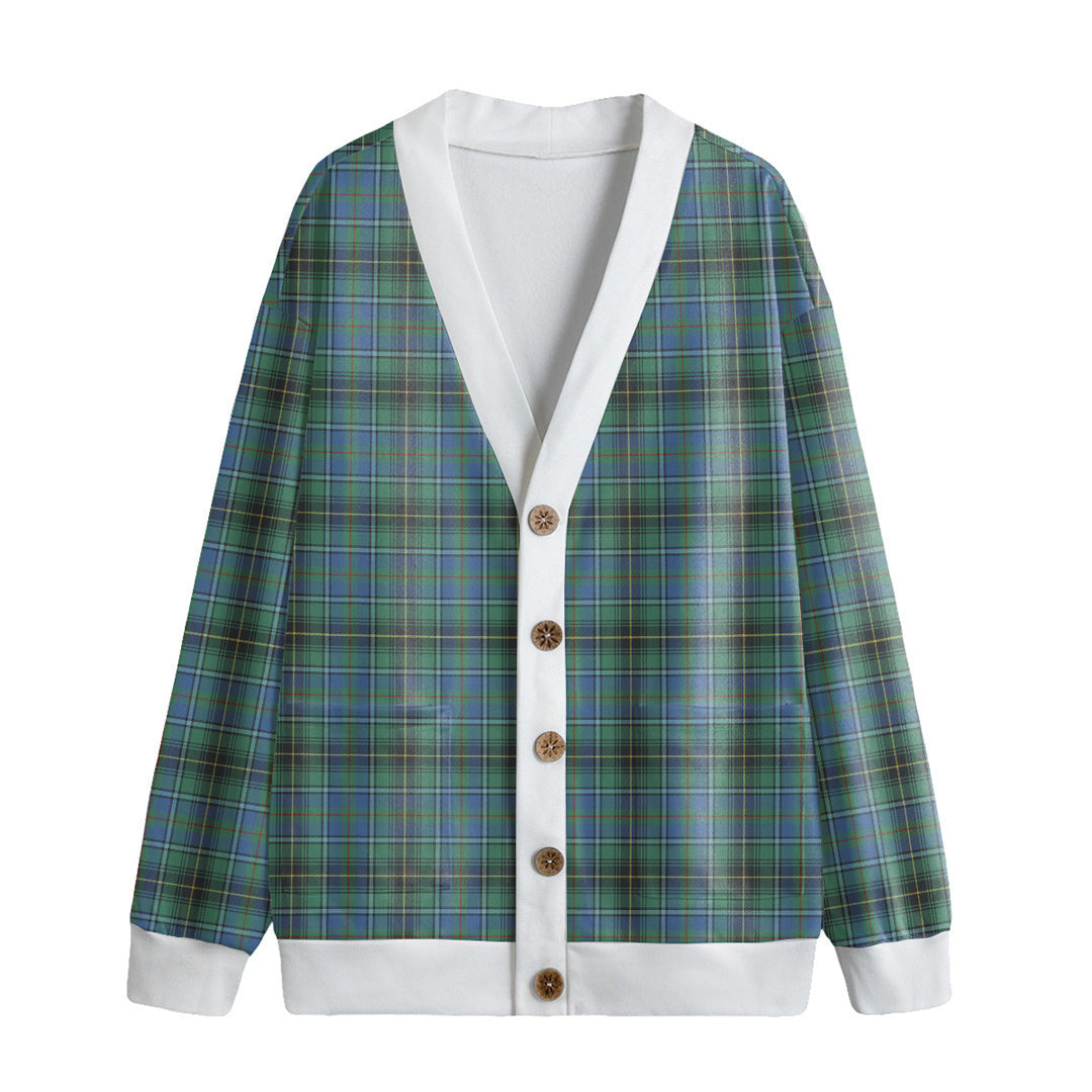 MacInnes Ancient Tartan Plaid Knitted Fleece Cardigan