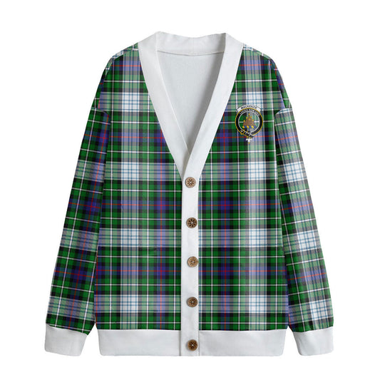 MacKenzie Dress Modern Tartan Crest Knitted Fleece Cardigan