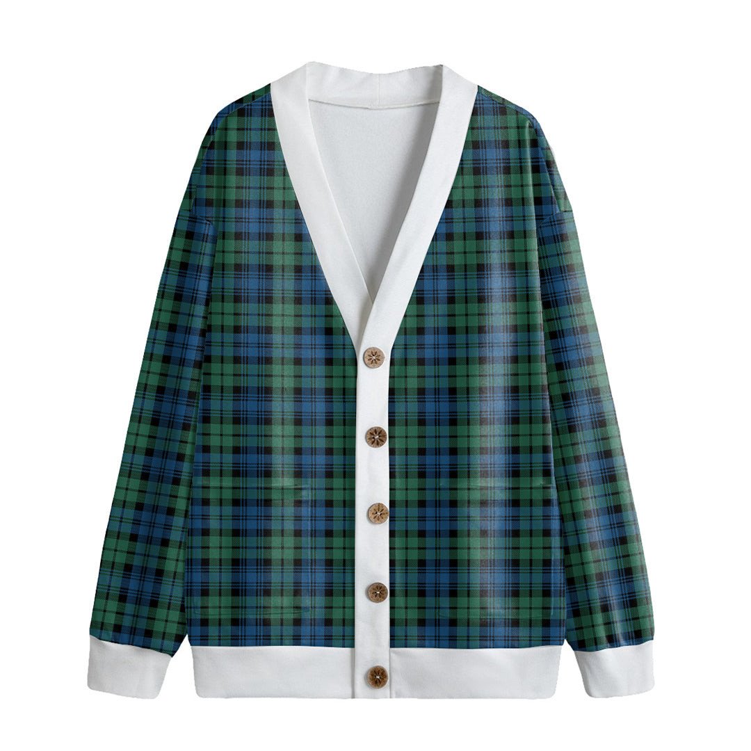 Campbell Ancient 02 Tartan Plaid Knitted Fleece Cardigan