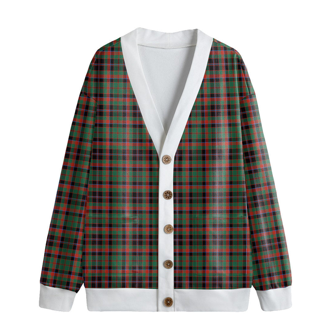 Cumming Hunting Ancient Tartan Plaid Knitted Fleece Cardigan