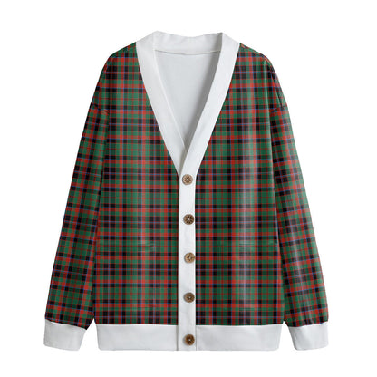 Cumming Hunting Ancient Tartan Plaid Knitted Fleece Cardigan