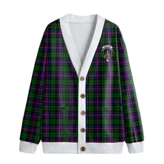 Morrison Modern Tartan Crest Knitted Fleece Cardigan