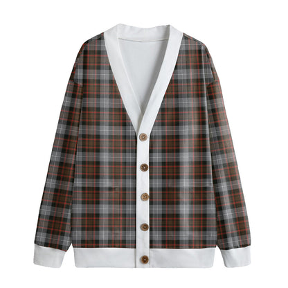 MacRae Hunting Weathered Tartan Plaid Knitted Fleece Cardigan