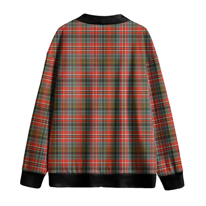 MacPherson Weathered Tartan Plaid Knitted Fleece Cardigan