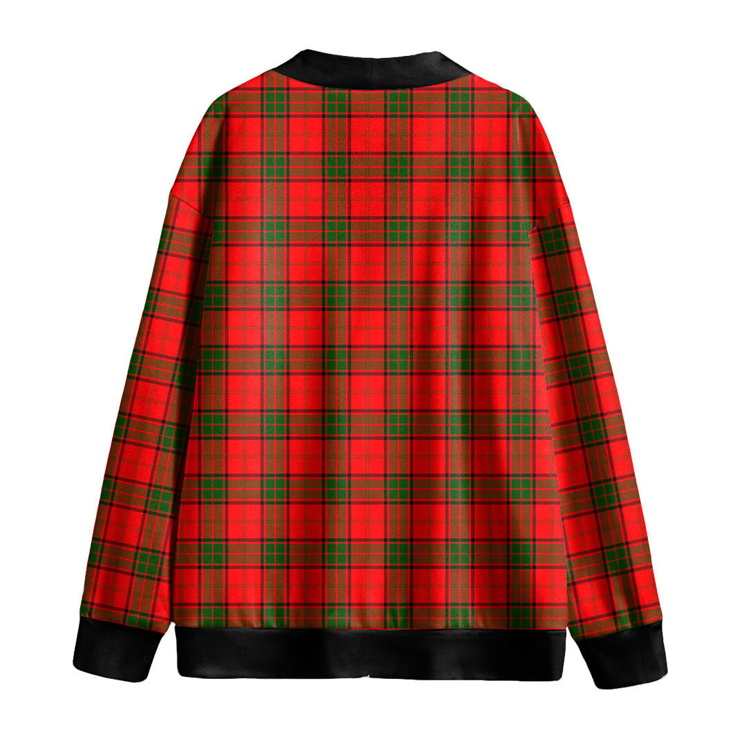 Adair Tartan Plaid Knitted Fleece Cardigan