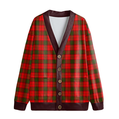 Adair Tartan Plaid Knitted Fleece Cardigan