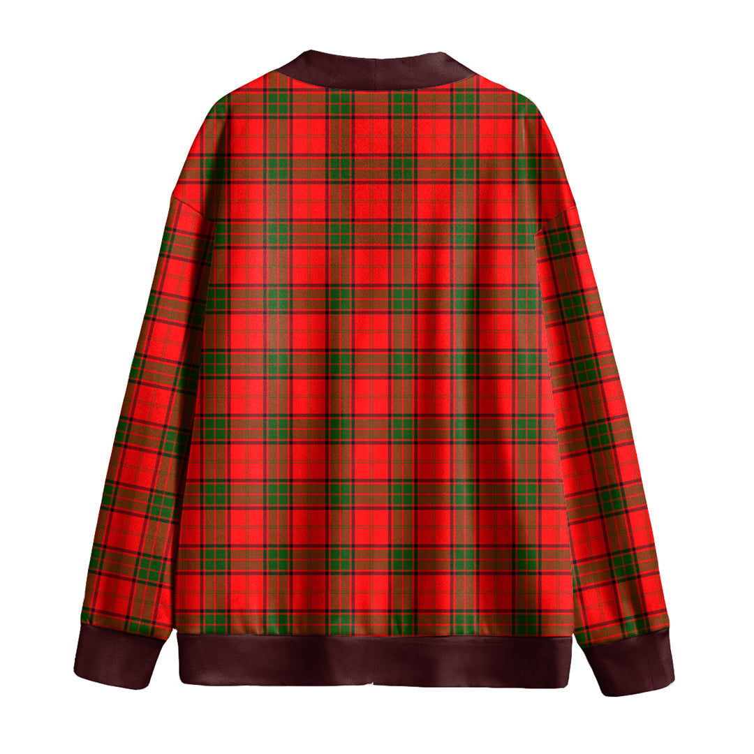 Adair Tartan Plaid Knitted Fleece Cardigan