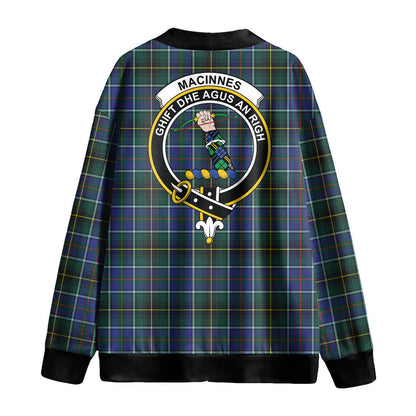 MacInnes Modern Tartan Crest Knitted Fleece Cardigan