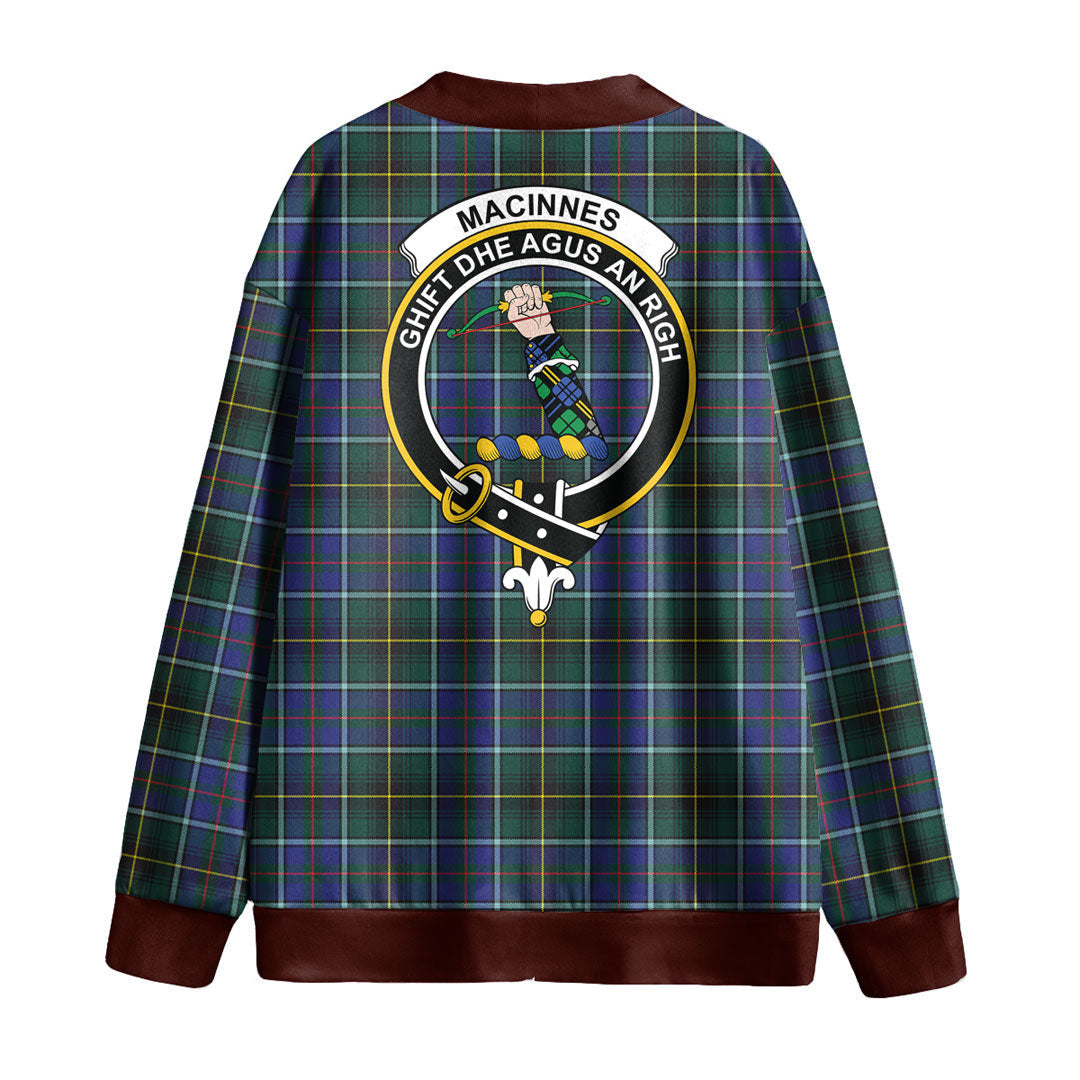 MacInnes Modern Tartan Crest Knitted Fleece Cardigan