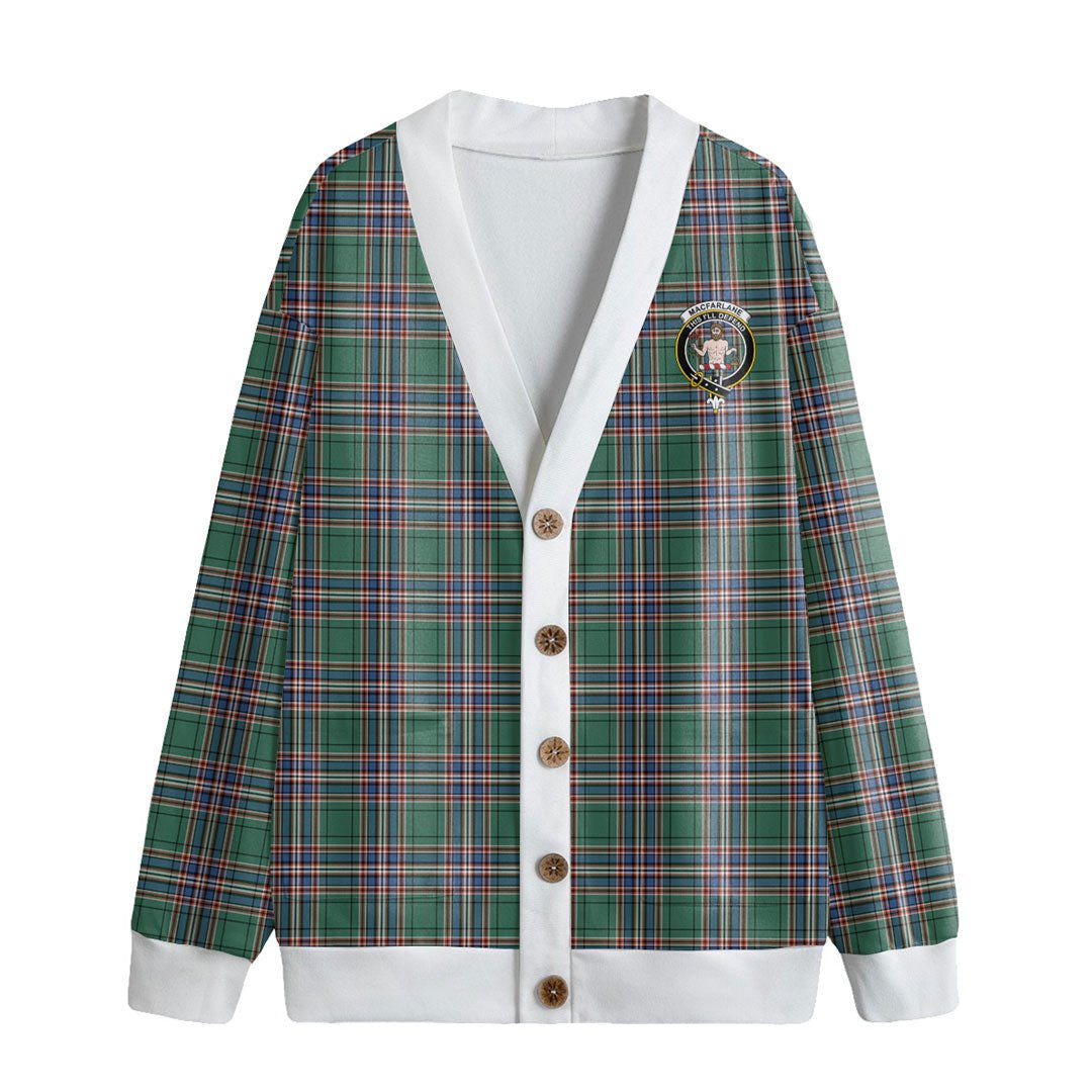 MacFarlane Hunting Ancient Tartan Crest Knitted Fleece Cardigan