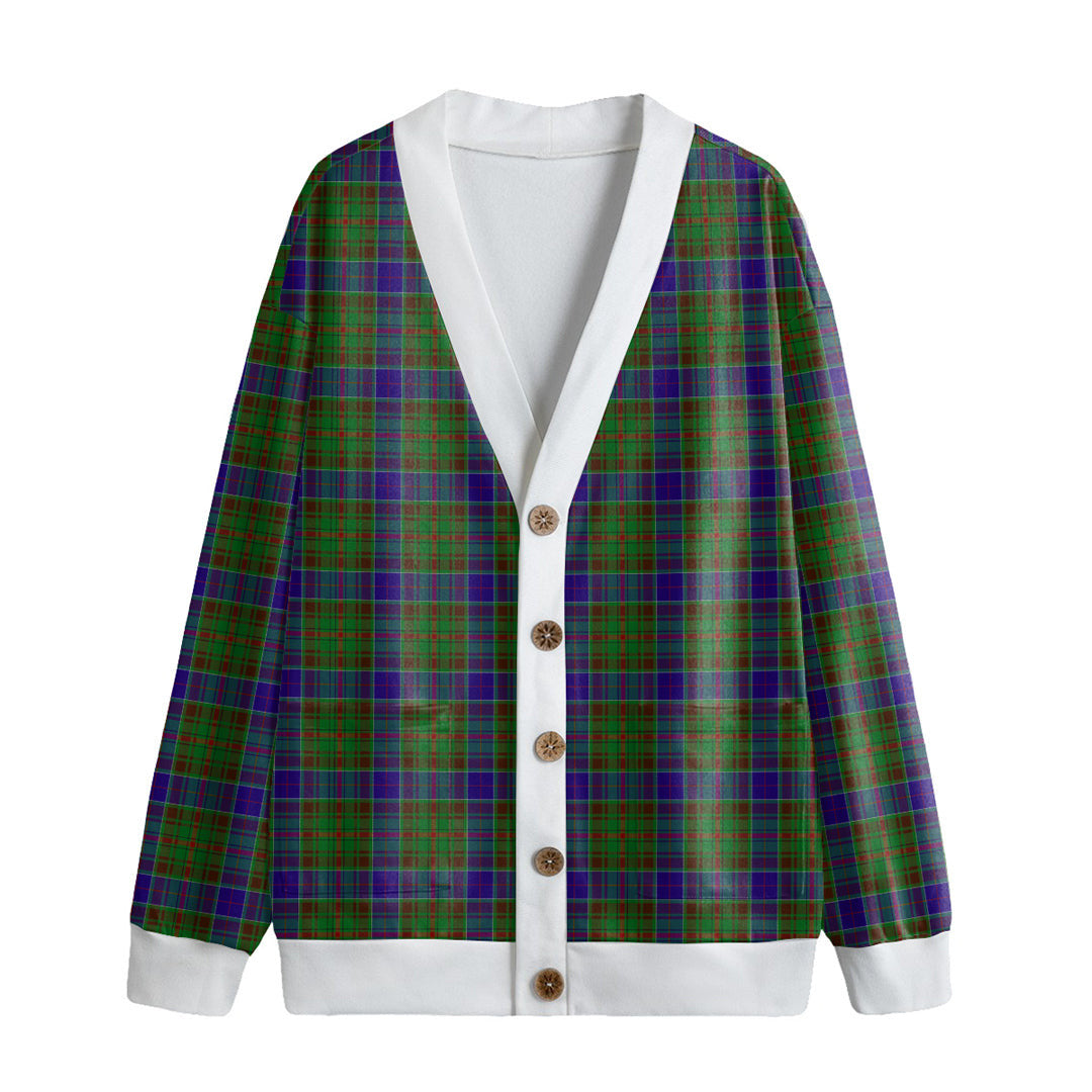 Adam Tartan Plaid Knitted Fleece Cardigan