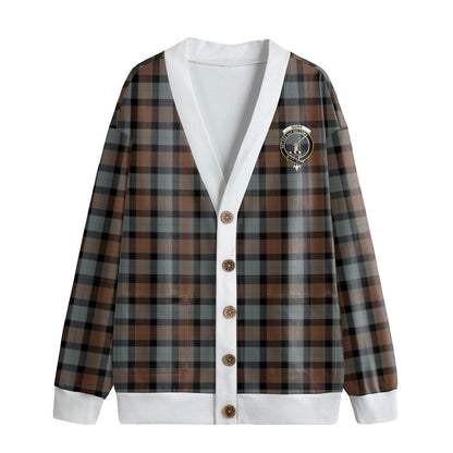 Gunn Weathered Tartan Crest Knitted Fleece Cardigan