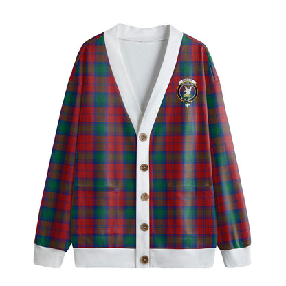 Lindsay Modern Tartan Crest Knitted Fleece Cardigan