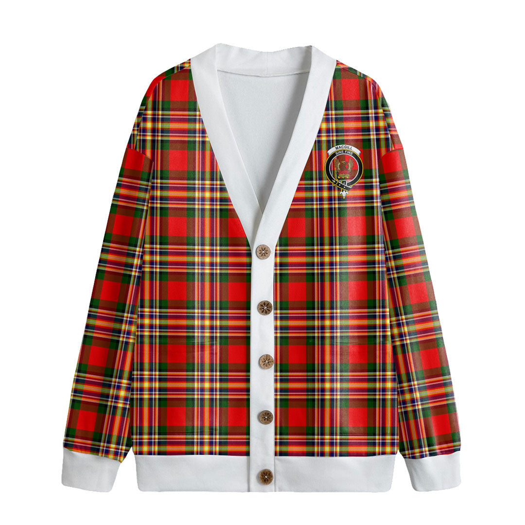 MacGill Modern Tartan Crest Knitted Fleece Cardigan