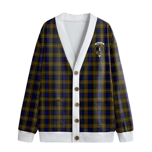 MacLellan Modern Tartan Crest Knitted Fleece Cardigan