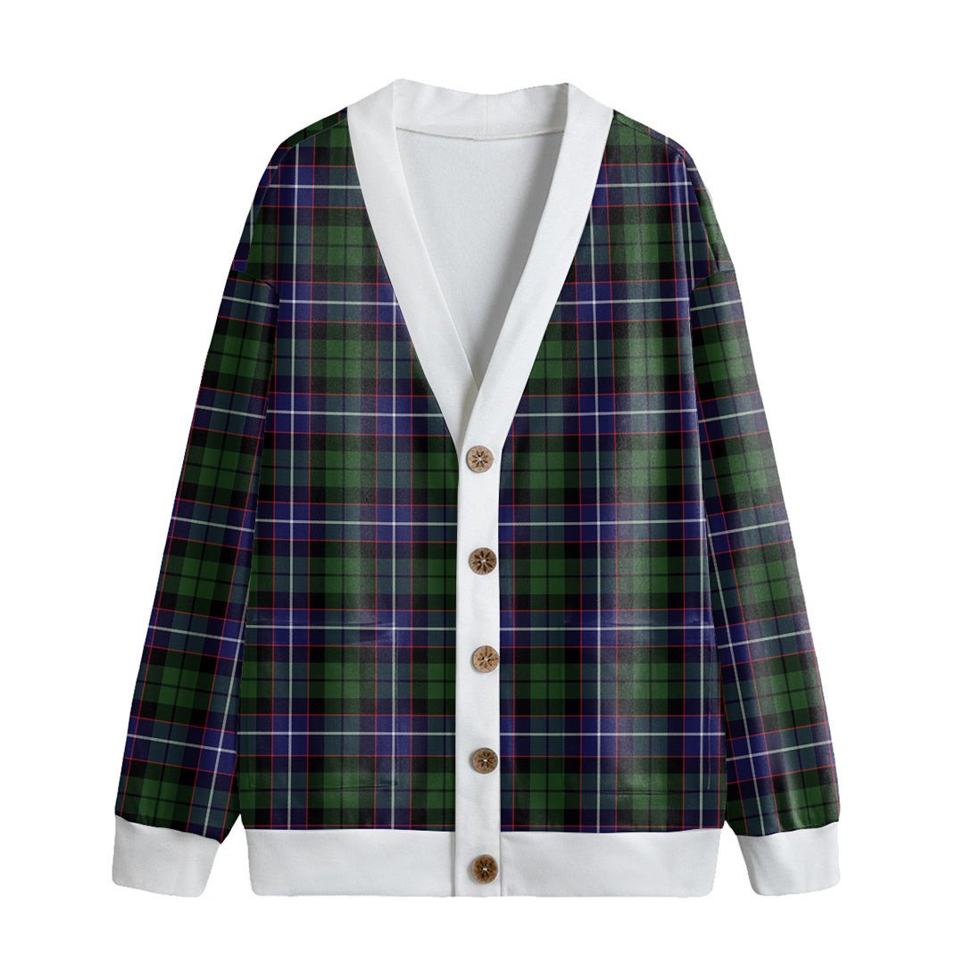 Galbraith Modern Tartan Plaid Knitted Fleece Cardigan