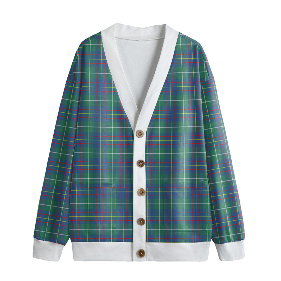 Inglis Ancient Tartan Plaid Knitted Fleece Cardigan