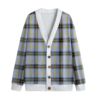 Bell of the Borders Tartan Plaid Knitted Fleece Cardigan