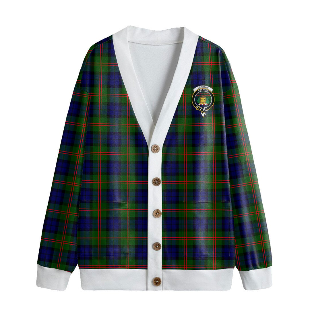 Dundas Modern 02 Tartan Crest Knitted Fleece Cardigan