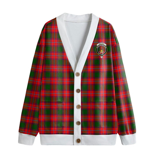 Rattray Modern Tartan Crest Knitted Fleece Cardigan