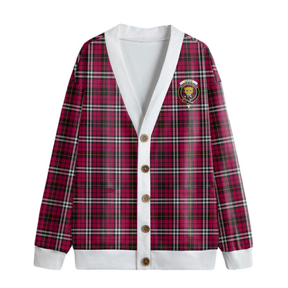 Little Tartan Crest Knitted Fleece Cardigan