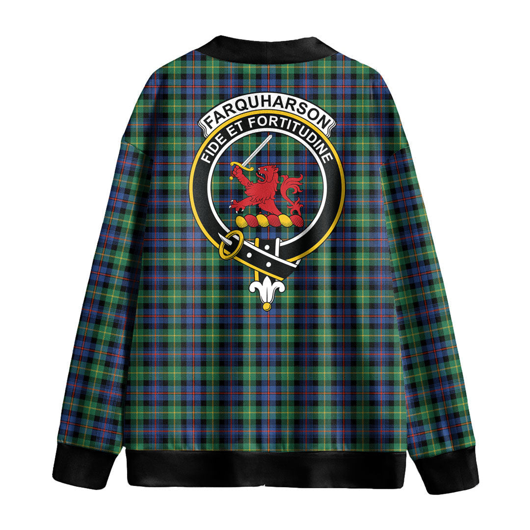 Farquharson Ancient Tartan Crest Knitted Fleece Cardigan