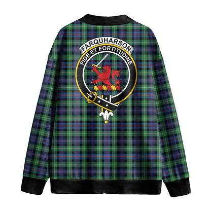 Farquharson Ancient Tartan Crest Knitted Fleece Cardigan