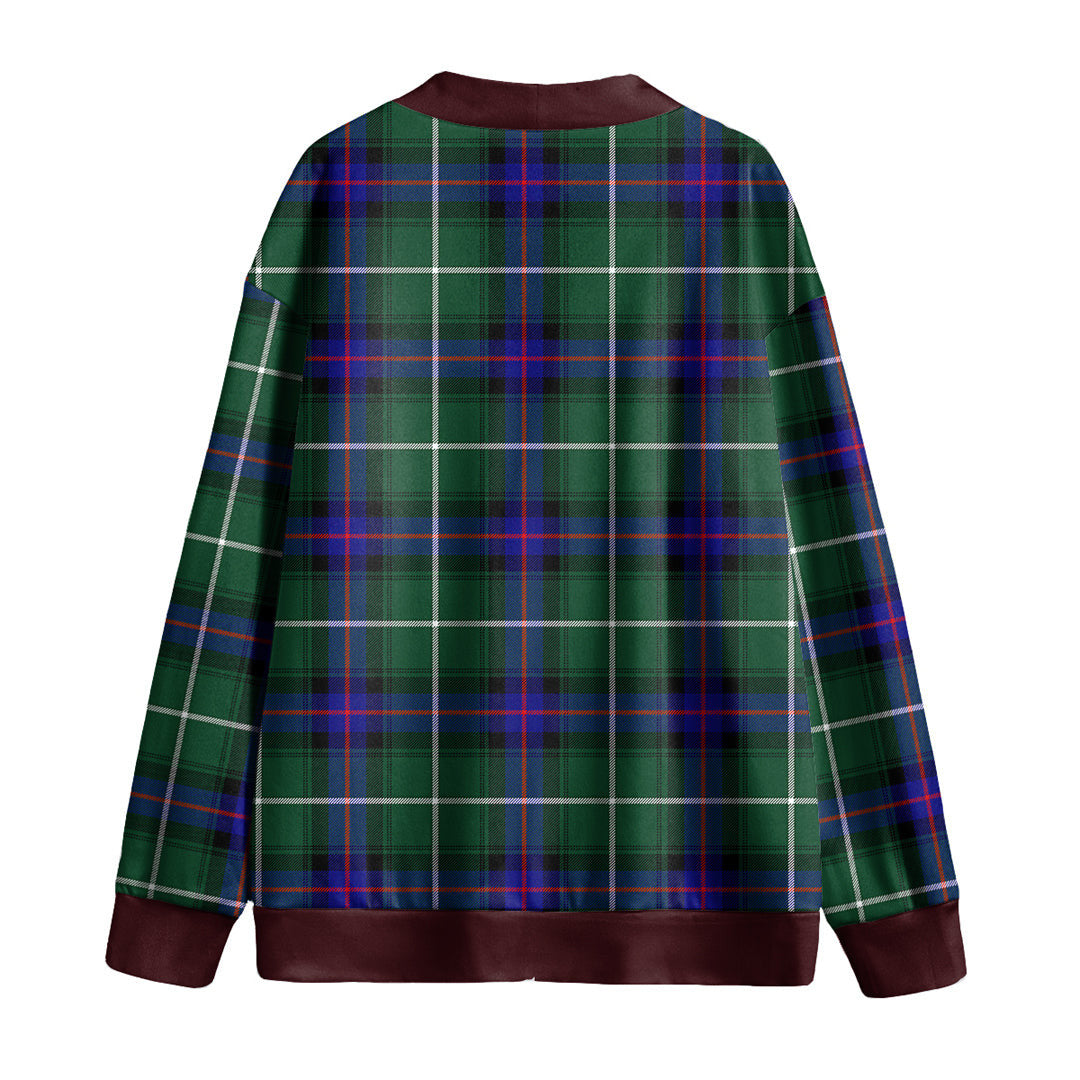 MacDonald of the Isles Hunting Modern Tartan Plaid Knitted Fleece Cardigan