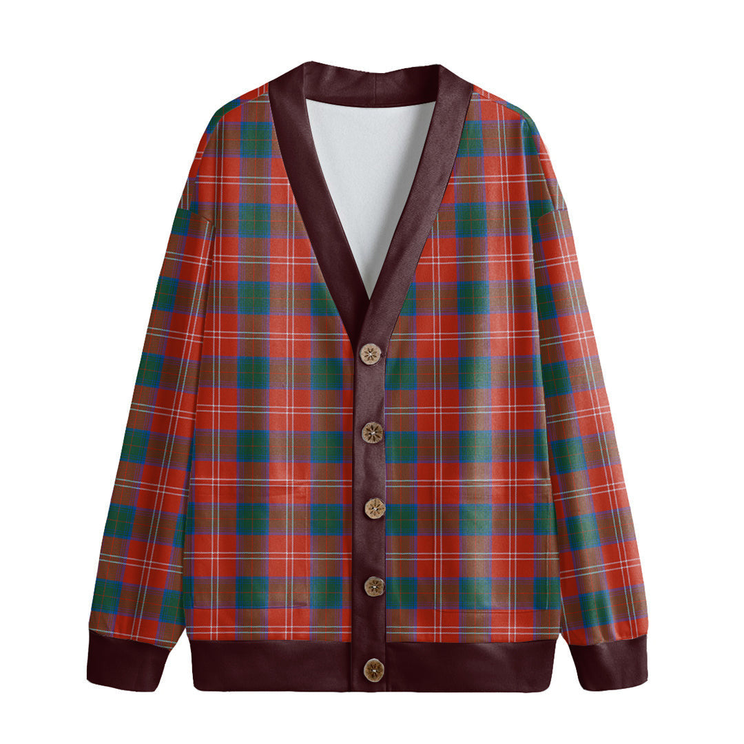 Chisholm Ancient Tartan Plaid Knitted Fleece Cardigan