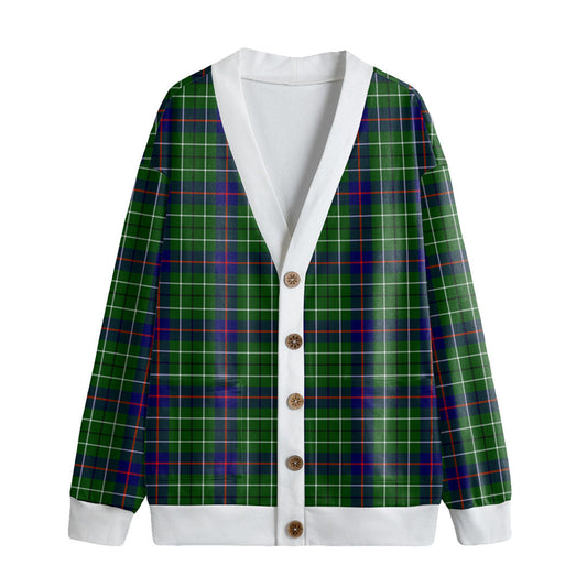 Duncan Modern Tartan Plaid Knitted Fleece Cardigan