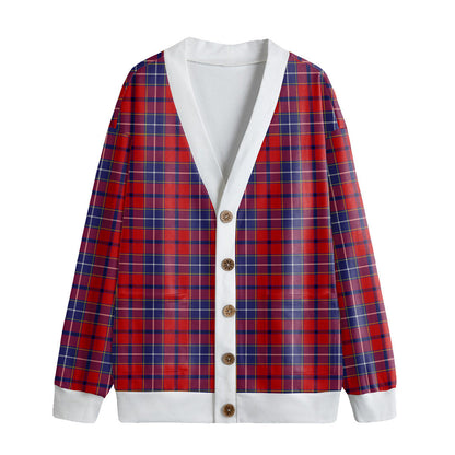 Wishart Dress Tartan Plaid Knitted Fleece Cardigan