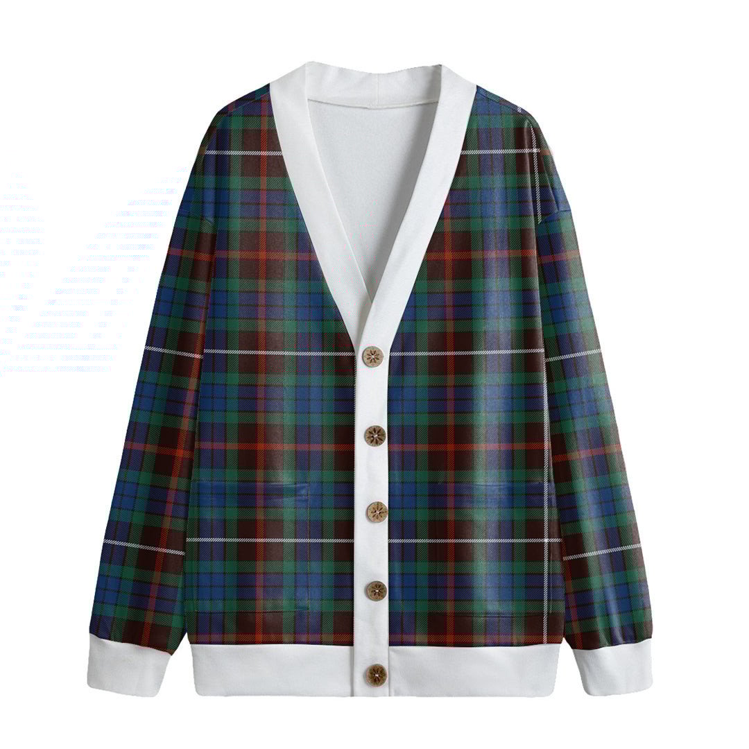 Fraser Hunting Ancient Tartan Plaid Knitted Fleece Cardigan