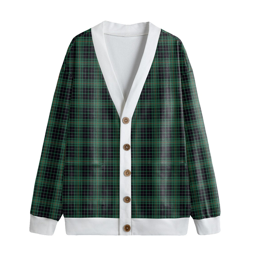 MacAulay Hunting Ancient Tartan Plaid Knitted Fleece Cardigan