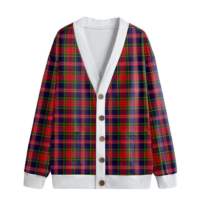 MacPherson Modern Tartan Plaid Knitted Fleece Cardigan