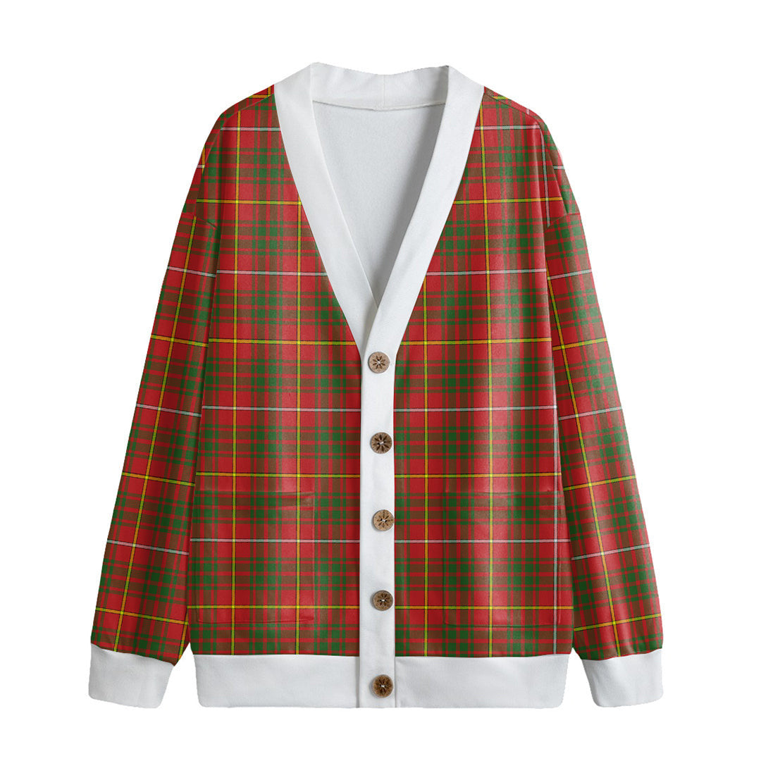 Bruce Modern Tartan Plaid Knitted Fleece Cardigan