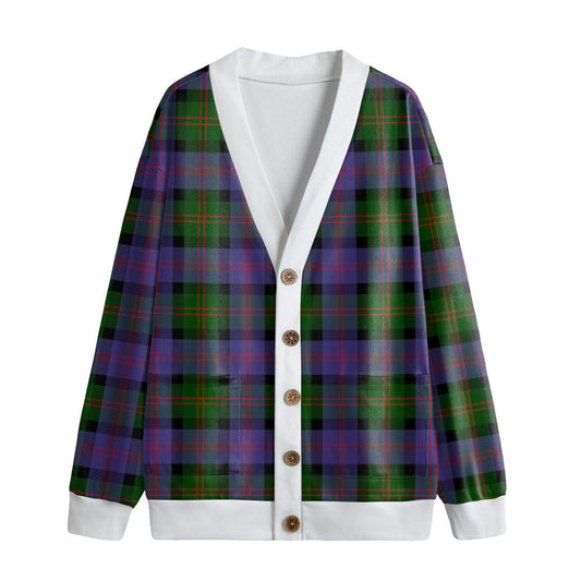 Blair Modern Tartan Plaid Knitted Fleece Cardigan