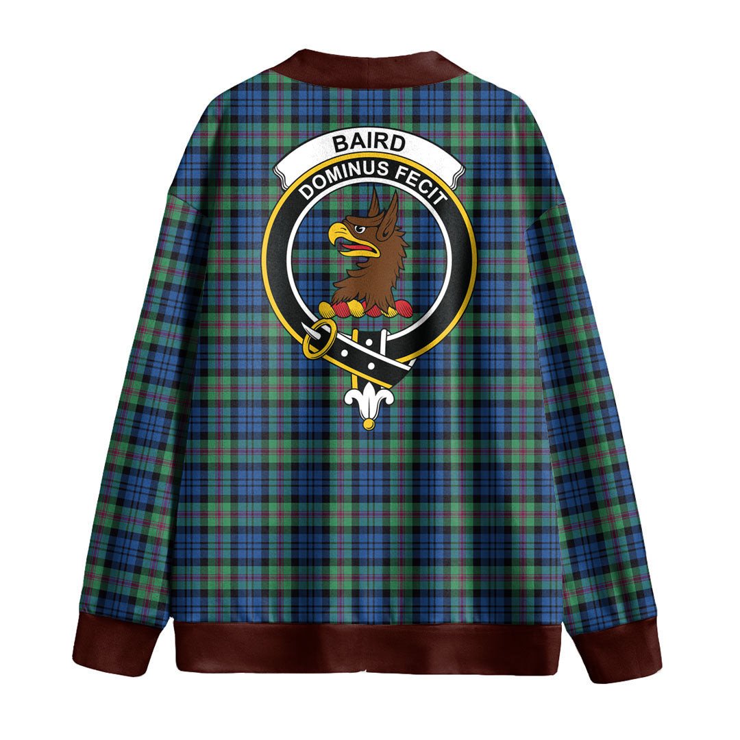 Baird Ancient Tartan Crest Knitted Fleece Cardigan