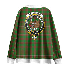 MacKinnon Hunting Modern Tartan Crest Knitted Fleece Cardigan