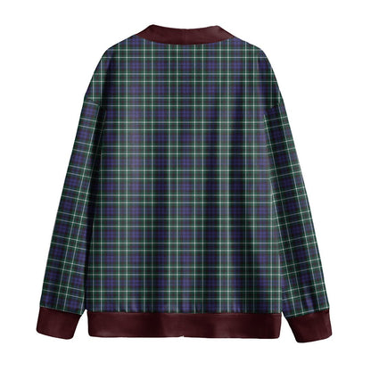 Graham of Montrose Modern Tartan Plaid Knitted Fleece Cardigan