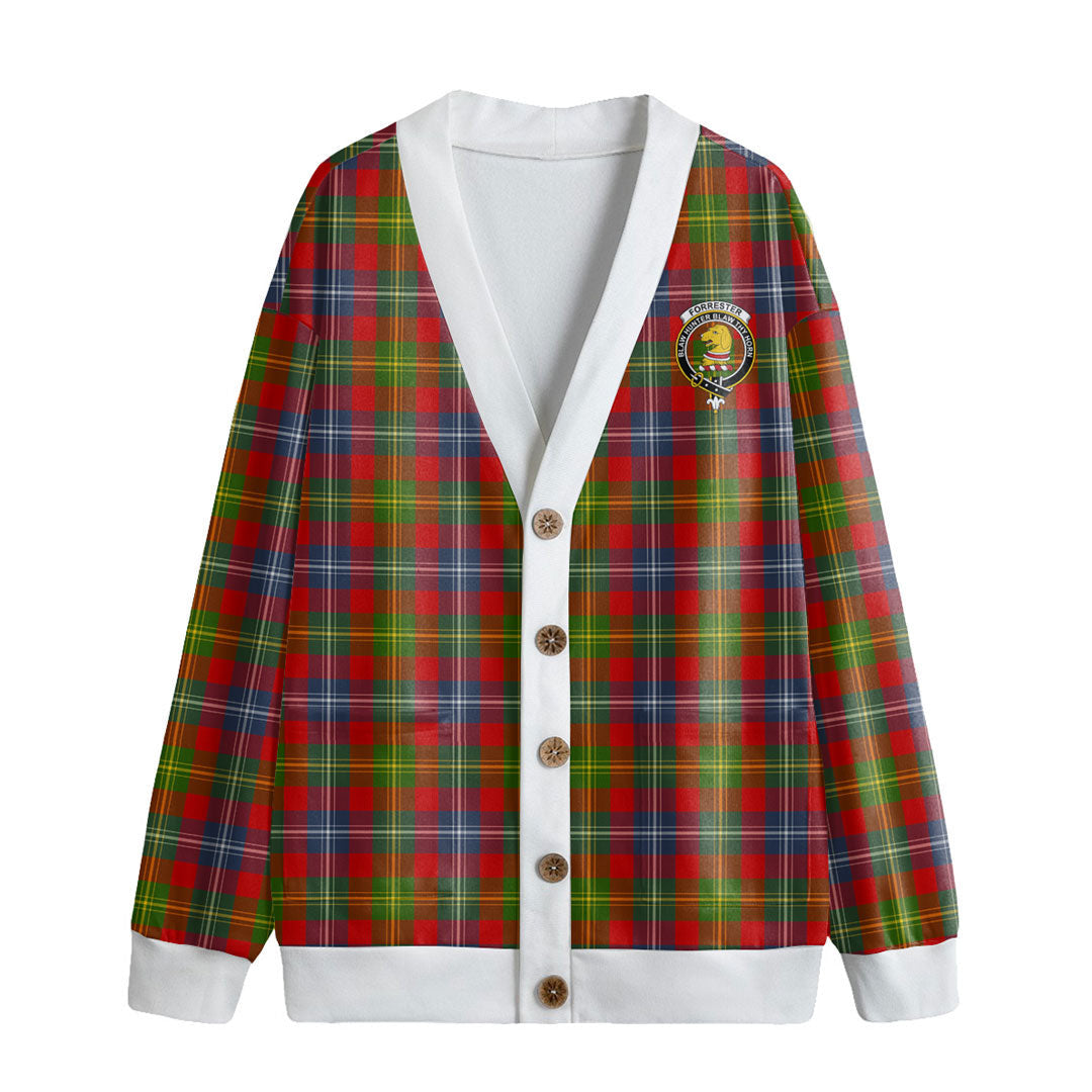 Forrester Tartan Crest Knitted Fleece Cardigan