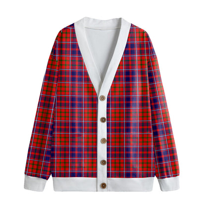 Cameron of Lochiel Modern Tartan Plaid Knitted Fleece Cardigan