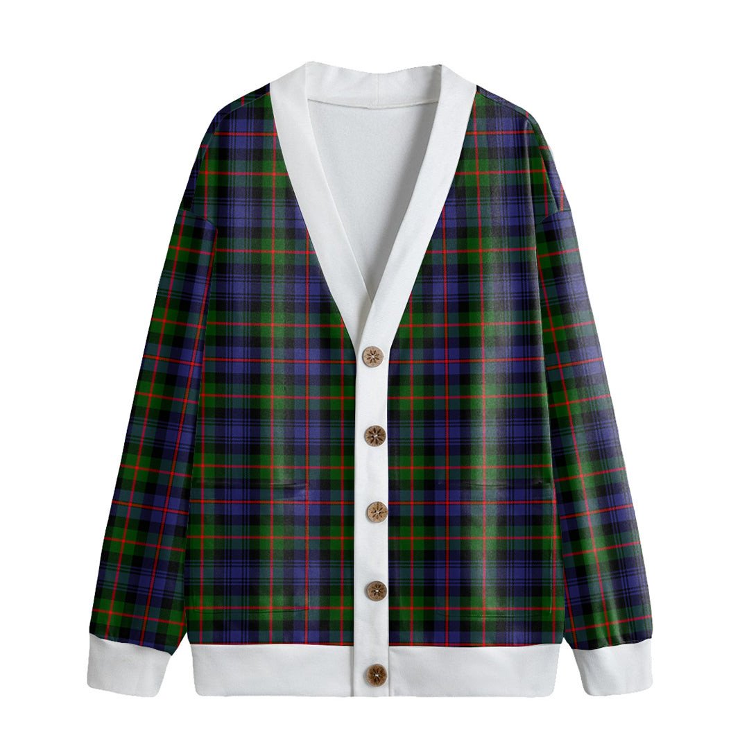 Murray of Atholl Modern Tartan Plaid Knitted Fleece Cardigan